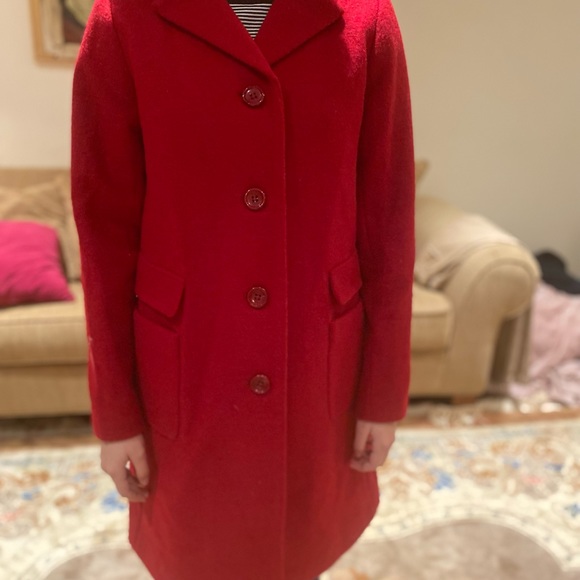 Red wool coat - Picture 11 of 14